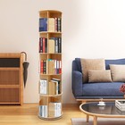 360   Rotating Bookshelf 5 Tier Floor Standing Bookcase Freestanding Display Rack