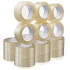 18 Rolls Carton Sealing Clear Packing Tape Box Shipping- 1 8 Mil 2  X 110 Yards