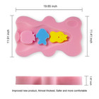 Soft Infant Bath Sponge Skid Proof Baby Bath Mat Newborn Odor Free  pink 
