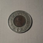  good Luck  Token With 1924 Wheat Cent In Center 