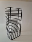 Vintage Black Metal Wire Music Storage Tower 20 Cd Stand Rack