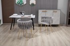 Set Of 2 Velvet Dining Chairs Luxury Gold Legs Padded Velvet Dining Office Chair