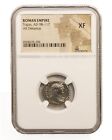 Roman Silver Denarius Of Trajan  ad 98-117  - Ngc Xf Graded Coin