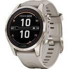 Garmin Fenix 7s Pro Solar  Sapphire  Soft Gold Steel  Light Sand