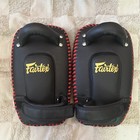 Fairtex Muay Thai Boxing Lightweight Curved  Single Strap Leather Kick Pad Kplc6