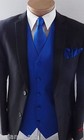 Men s Royal Blue Solid Vest Waistcoat And Neck Tie Set Formal Wedding Prom 10i