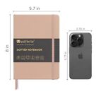  Dotted Journal Notebook  A5 Hardcover Leather Bullet Dotted Journal  Apricot