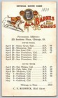 Vintage 1930 Al G  Barnes Circus Route Card San Francisco Oakland - Lion Horse