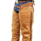 Western Cowboy Chap Fringes Suede Leather Pant Riding Chaps Rodeo Chap