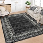 Machine Washable Area Rug Geometric Rugs Indoor Modern Floor Carpet 5x7 Ft