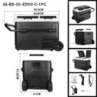 50l Dual Zone Portable Refrigerator Bluetooth App For Truck car home solar Power