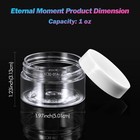 Eternal Moment 50 Pack 1 Oz Plastic Jars Clear Cosmetic Container With Lids