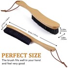  Clothes Brush Hat Brush Lint Brush With Large Beech Wood Black Boar Bristle