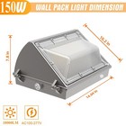 150 Watts Led Wall Pack Light Replace 600 800w Outdoor Security Wall Pack Lights