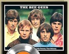 Bee Gees 45 Platinum Plated Record Display On An Open Air Wood Plaque  02