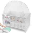 Baby Crib Tent To Keep Baby From Climbing Out - See Through Mesh Crib Net - 