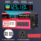 Lcd Car Power Inverter 6000w Dc 12v To Ac 110v Pure Sine Wave Solar Converter