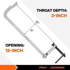 Jorgensen 12  Bar Clamps 2-pack Set Drop Forged Steel Bar Clamps For Woodworking