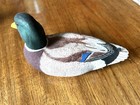 Wood Duck Drake Miniature Wooden Carved Decoy Figure By Dr Lou Ott   Ott House