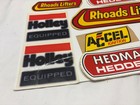  6  Vintage Decals Bumper Stickers Rhoads Lifters Holley Accel Hedman Hedders