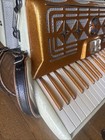 Vintage Gold Flake Accordian Made In Italy Custom Built For Zuercher Shop