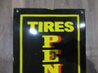 Porcelain Pennsylvania Tires Enamel Metal Sign Size 40  X 13  Inches