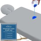 2-piece Waterproof Massage Table Sheet Set Include Soft Sheet Face Cradle Cover