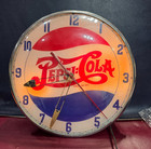Pepsi Clock Double Dot Soda Advertising Clock  1944 Telechron