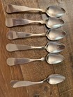 10 Antique American Coin Silver Spoons Lot Peters Harding F h Mckay Spear Brown