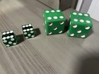 Vintage Large Green Dice Pair 