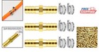 3-pack 3 8  Brass Hose Mender With Stainless Steel Clamps For Air  Water  Fuel