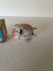  1960 s Vintage Yone Mechanical Wind Up-tin Litho Scurry Pig Works Japan         