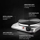 New Portable Single Electric Hot Plate 7 25 In Silver For Kitchen Dorm Rv