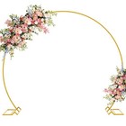 Round Backdrop Stand Wedding Arch Metal Circle Balloon - Arch Stand 7 2ft Gold