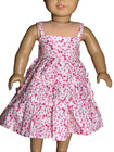 Pink Flower Maxi Dress Fits 18  American Girl Doll Clothing