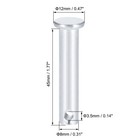 Single Hole Clevis Pins 8mm X 45mm Flat Head Zinc-plating Solid Steel Pin 20pcs