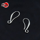 10pc 925 Sterling Silver Earring Bail Pinch Clasp Hook Smooth Jewelry Findings