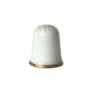 Coalport Thimble Applied Porcelain Flower English Bone China Vintage Sewing