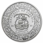 2025 Liberia 1 Oz Silver Egyptian Heritage  Ra Sun