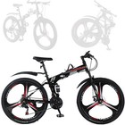 26  Folding Mountain Bike With 24-speed   Dual Disc Brakes For All Riders