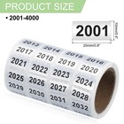 Consecutive Number Stickers  2001-4000 Inventory Label Numbers  Silver
