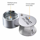 1pc Silver Foldable Pocket Loupe Magnifier 10x 20x 30x Jewelry Lens - New