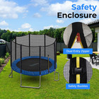 Serenelife Trampoline Outdoor 8ft 10ft 12ft 14ft With Enclosure Net  Ladder And 