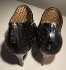 The Limited Lenra Pumps Size 6m Open Toe High Heel Shoes Zip Back Black Euc