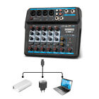 6 Channel Live Studio Audio Mixer Usb Bluetooth Dj Sound Mixing Console Amplifie