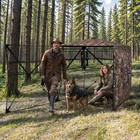360 Degree See Hunting Blind Side Fully Open Door Hunting Stool For 2-3 Person