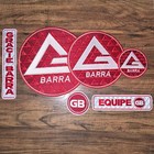Gracie Barra  New Red Patches Set High Quality Best Gb Embroidery Set Jiu Jitsu