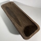 Primitive Hand Carved Long Trencher Wooden Bowl Farmhouse Rustic Decor