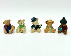 Lot Of 5 Vintage 1995 Teddy Bear Resin Figures 