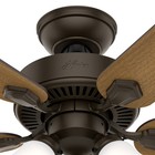 Hunter Fan 52 Inch Traditional New Bronze Ceiling Fan With Light And Pull Chain